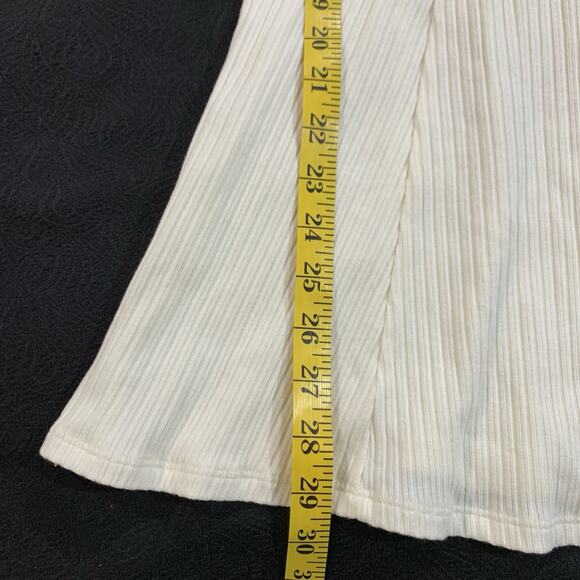 Reformation White Dress XS Bruno Stretch Knit Striped - Picture 16 of 16